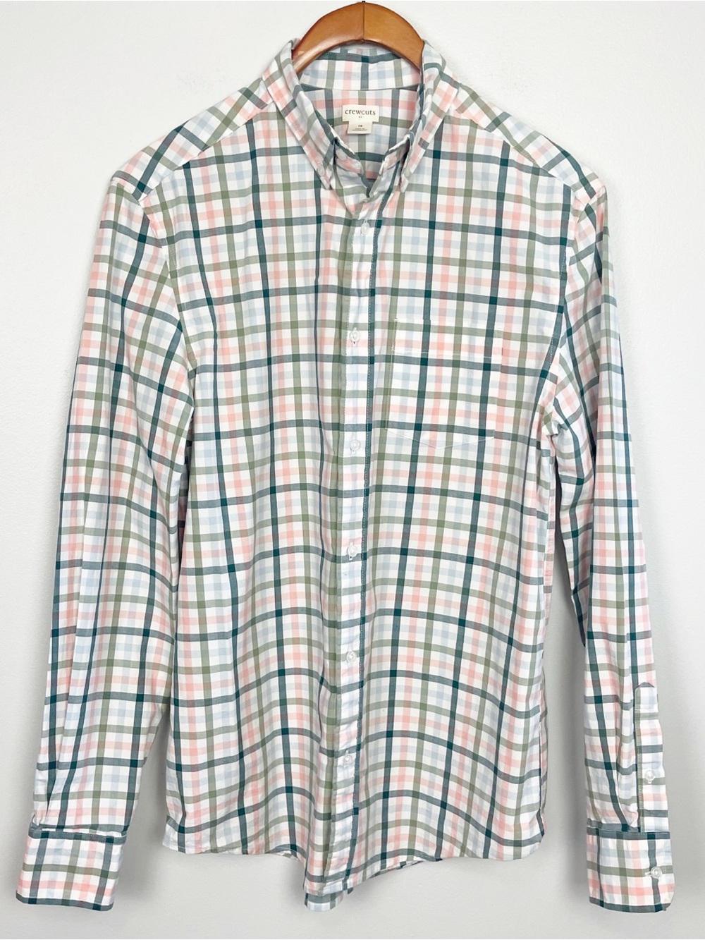 Crewcuts Boys Plaid Button-Down Shirt – Size 16